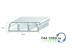 Миниканал 60х16 с 2-мя перегородками (метр) Efapel 10070 CBR